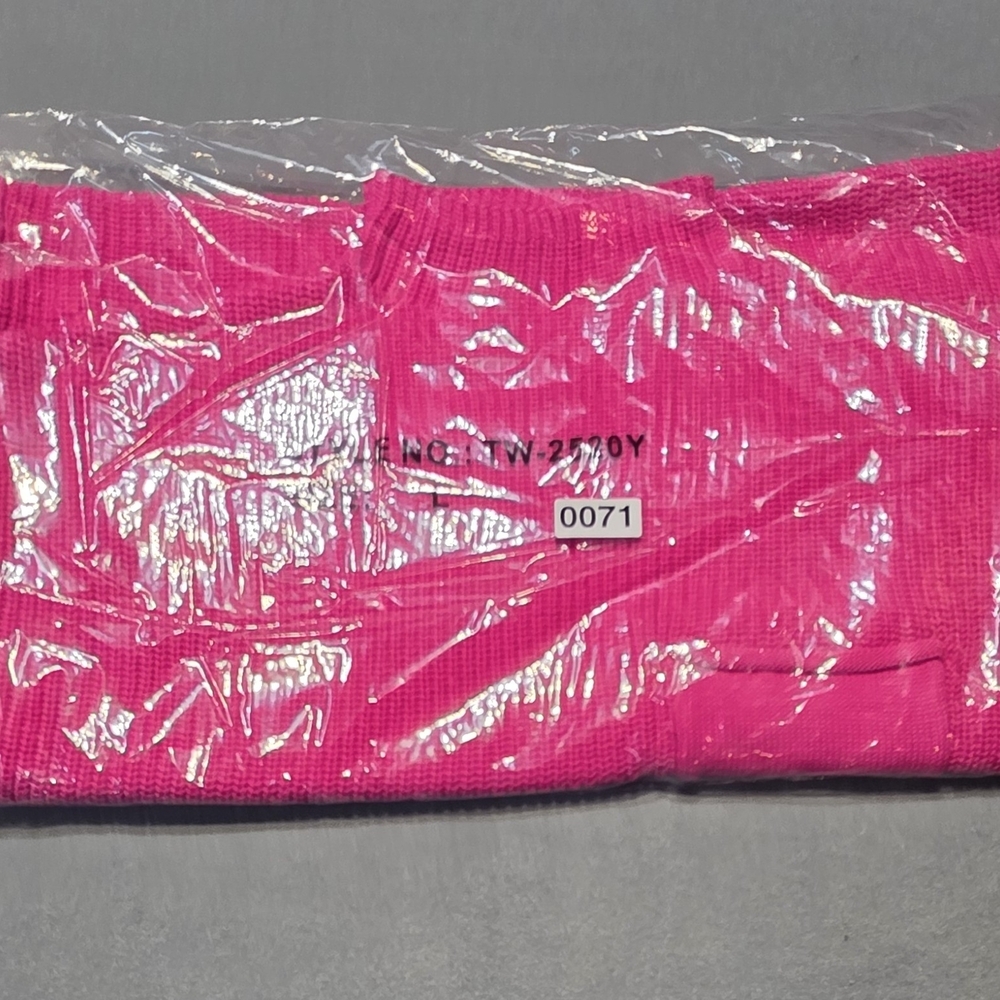 Zenana New In Poly Bag Vibrant Pink Mock Neck Ribbed Knit Dress L:Bust 39-40 in - Picture 7 of 7